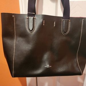 Black Coach tote in black